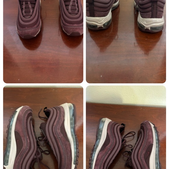 . Nike Air Max 97 Burgundy Crush Athletic Shoes (AV8198-600) Women's Size 9 - Picture 1 of 6